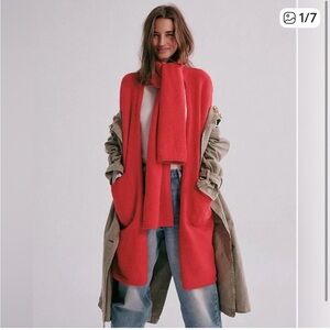 NWOT FREE PEOPLE Ellie Scarf Wrap Duster